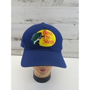Blue Bass Pro Shops Hat Outdoor Fishing Baseball Trucker‎ Mesh Cap SnapBack